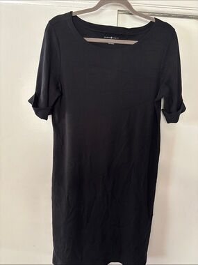 Karen Scott Black Short-Sleeve T-shirt Dress